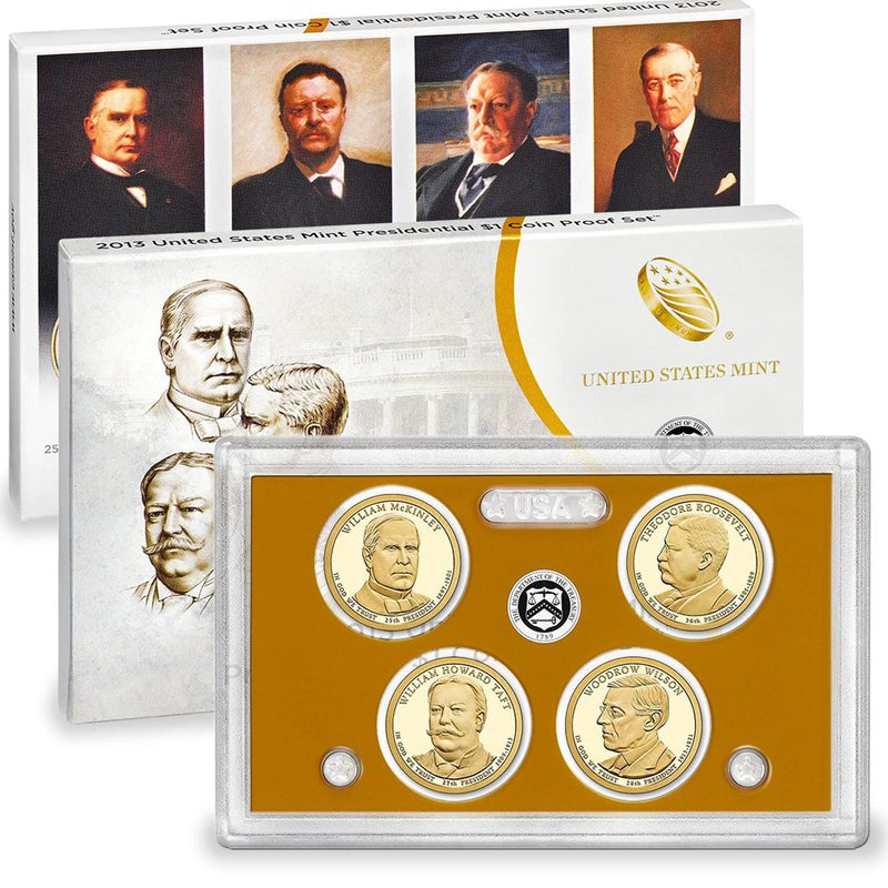 2013 Presidential Dollar US Mint Poof Set - (OGP) 4 coins-3