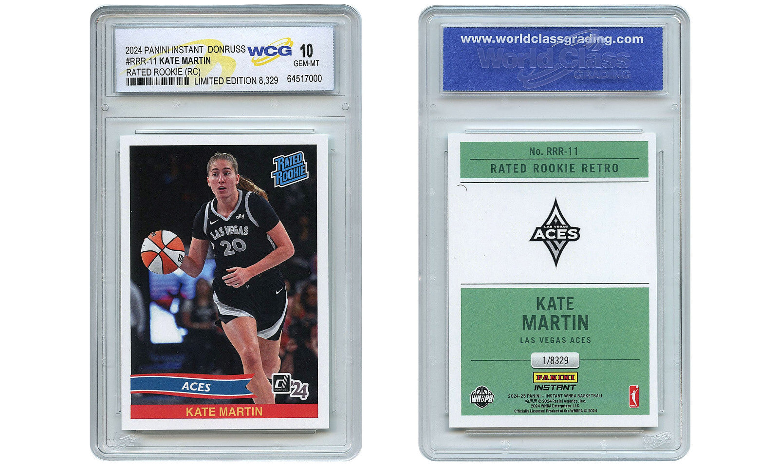 2024 Panini WNBA KATE MARTIN Donruss Rated Rookie Card #RRR11 – GEM-MINT 10