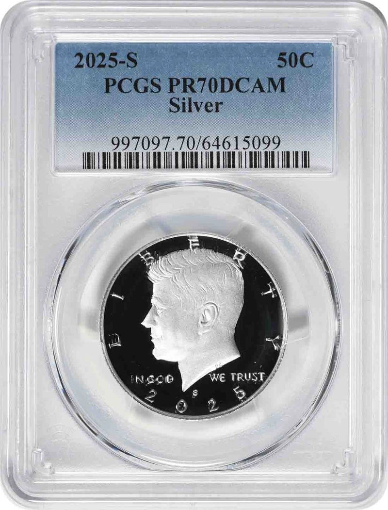 2025-S Kennedy Silver Half Dollar PR70DCAM PCGS-1