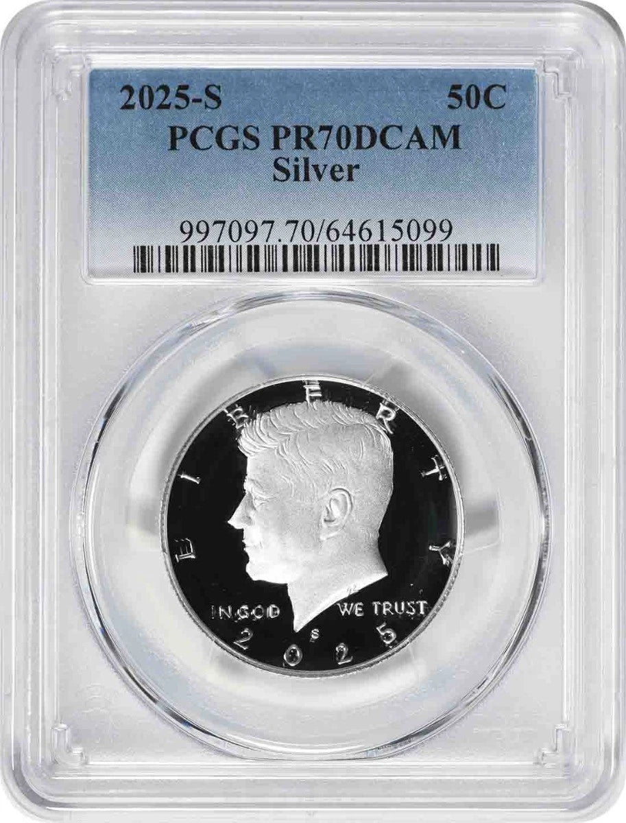 2025-S Kennedy Silver Half Dollar PR70DCAM PCGS