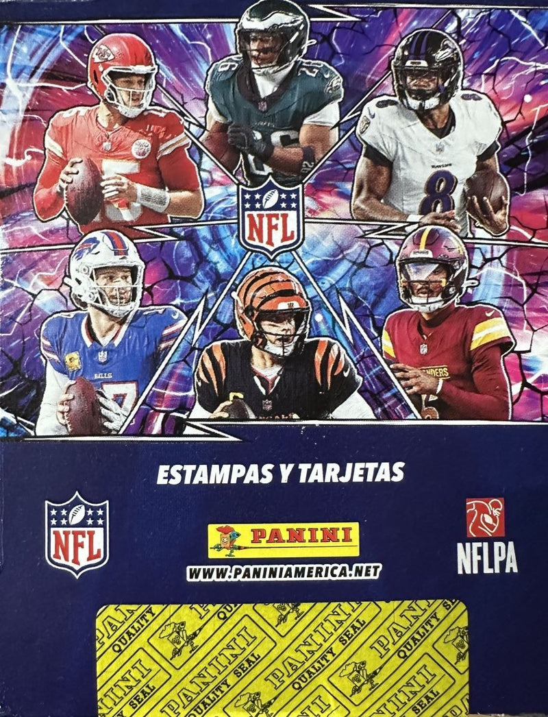 2025 Panini NFL Football Sticker Collection Box 50 Packs 250 Stickers 50 Cards-3
