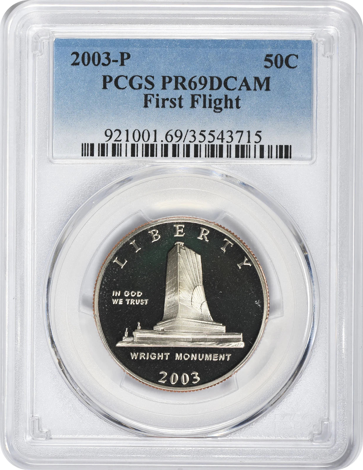 2003-P First Flight Commemorative Half PR69DCAM PCGS Proof 69 Deep Cameo-1