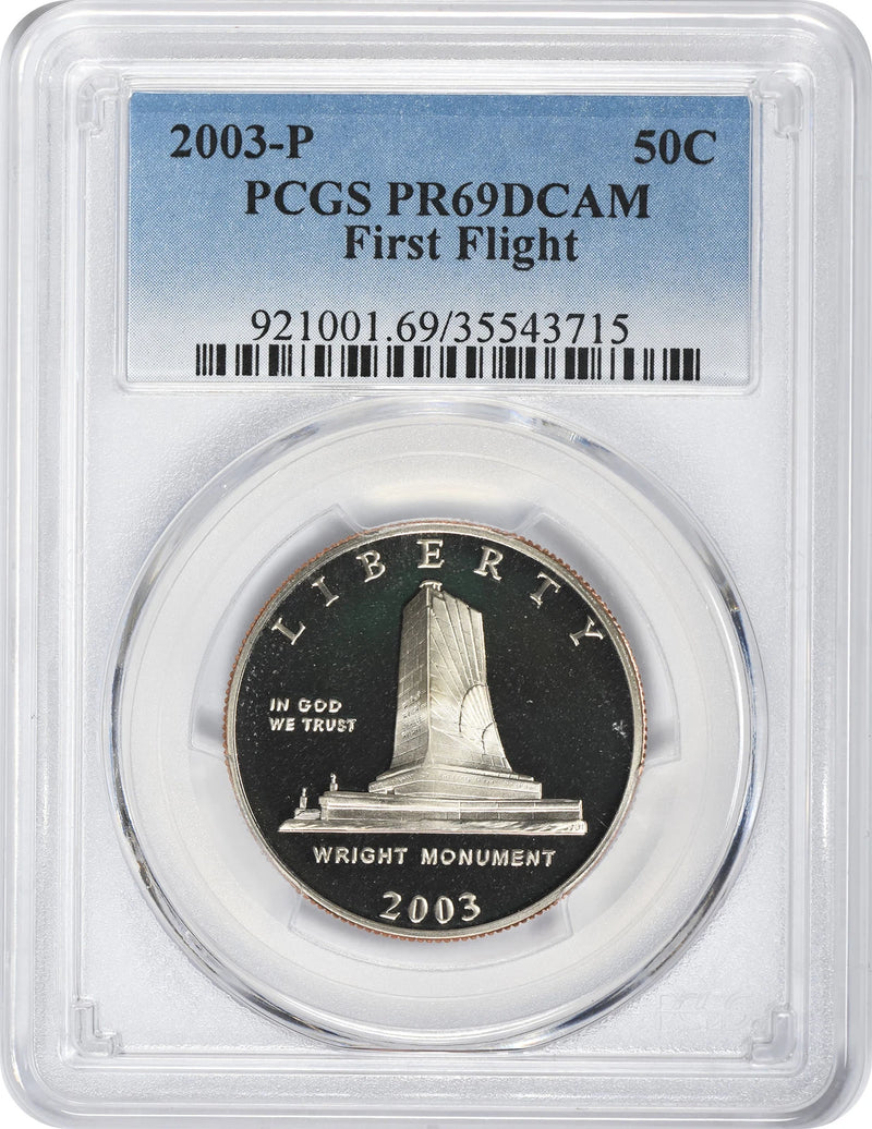 2003-P First Flight Commemorative Half PR69DCAM PCGS Proof 69 Deep Cameo-1