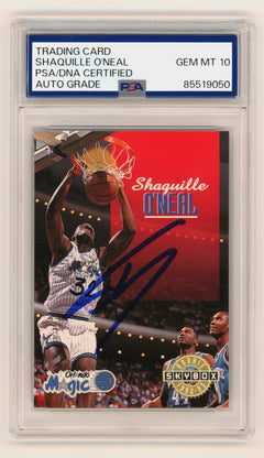 Shaquille O'Neal 1992-93 Skybox #382 Rookie RC Signed PSA 10 Auto Magic Shaq-1