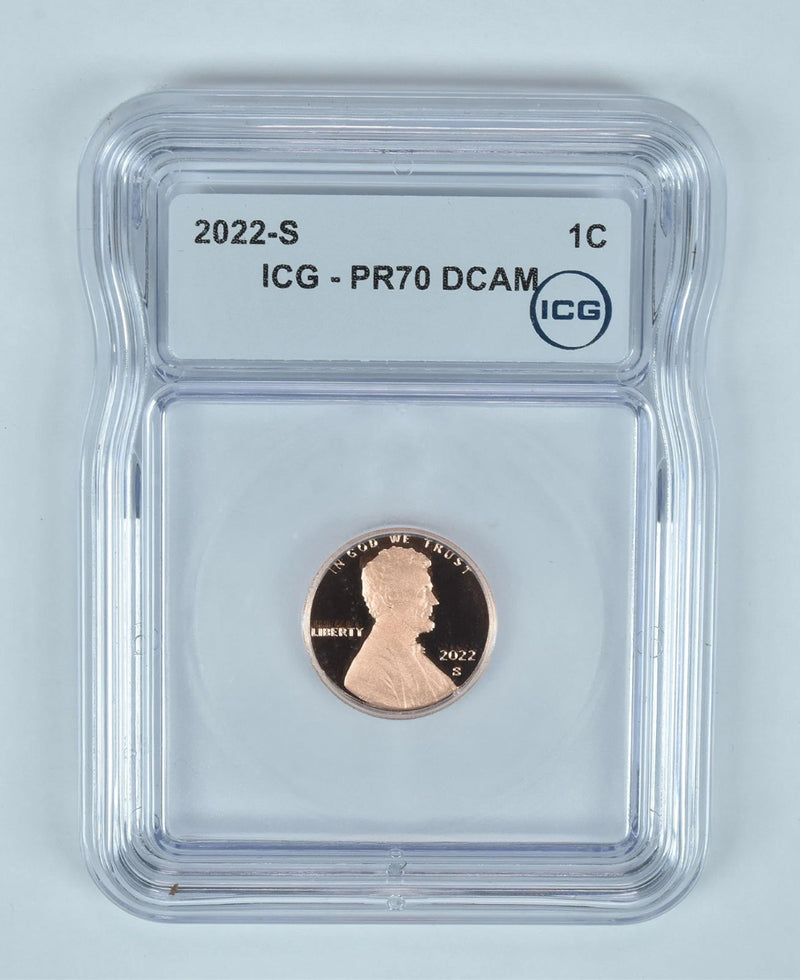 Lincoln Shield Cent PR70 DCAM ICG 2022-S-1