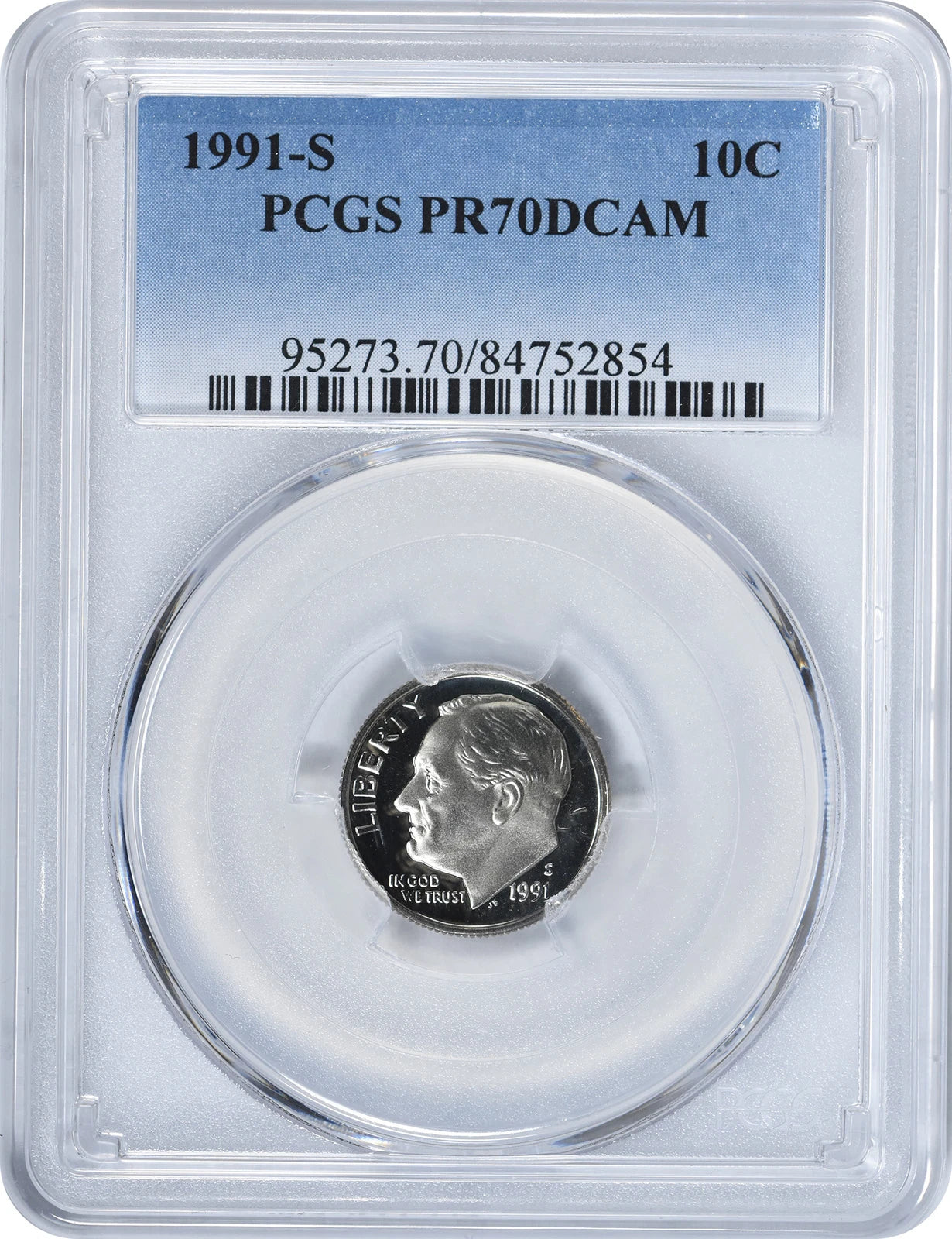 1991-S Roosevelt Dime PR70DCAM PCGS-1