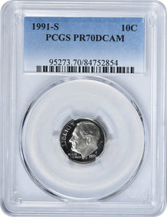 1991-S Roosevelt Dime PR70DCAM PCGS-1