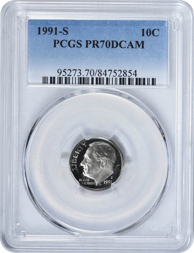 1991-S Roosevelt Dime PR70DCAM PCGS-1