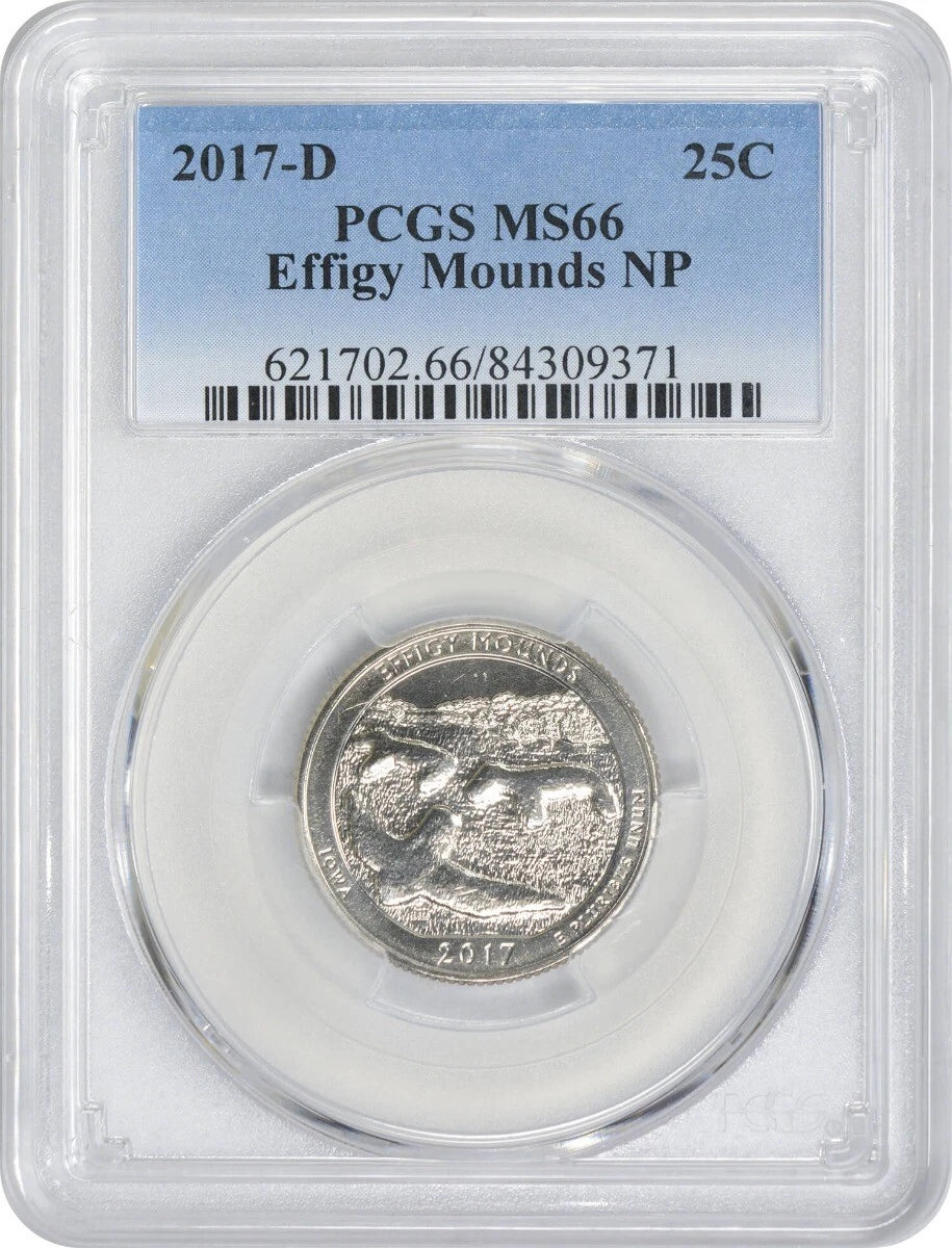 2017-D Effigy Mounds NP National Park Quarter MS66