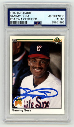 Sammy Sosa 1990 Upper Deck #17 Signed Rookie RC PSA Authentic Auto White Sox-1