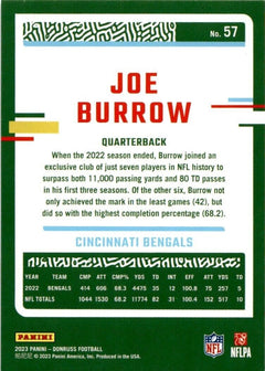 Cincinnati Bengals 2023 Donruss Factory Team Set Joe Burrow Chase 4 Rookie Cards-5