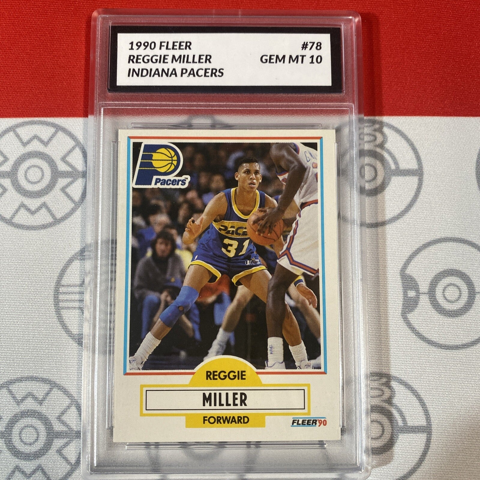 Graded 10 1990-91 Fleer Basketball Reggie Miller #78 Indiana Pacers GEM MINT-1