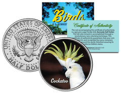 COCKATOO BIRD JFK Kennedy Half Dollar US Colorized Coin-1