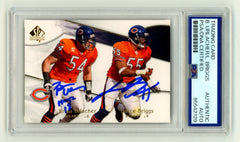 Brian Urlacher Lance Briggs 2009 UD SP Authentic #150 Signed w/ HOF 18 PSA Auto-1