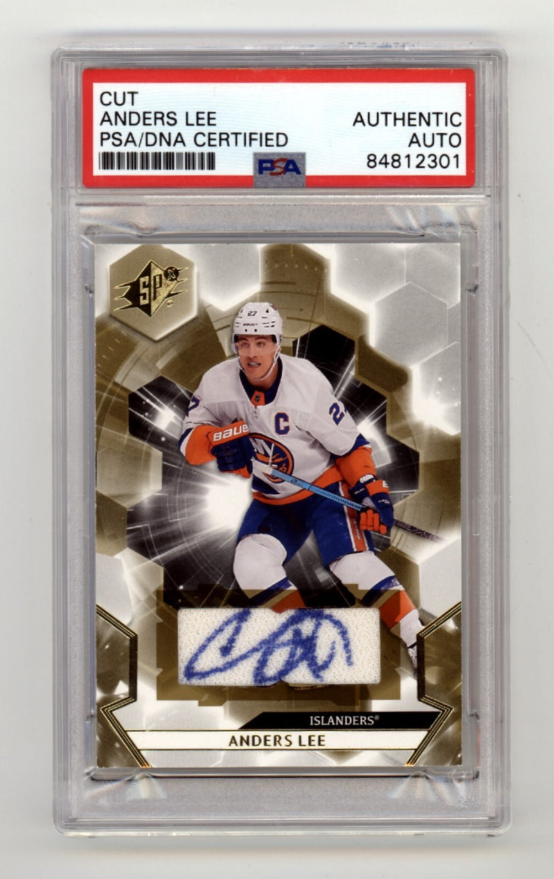 Anders Lee 2020-21 Upper Deck SPx Jersey Signed PSA Authentic Auto Islanders-1