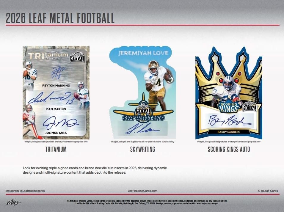 2026 Leaf Metal Football NFL Factory Sealed Hobby Box-3