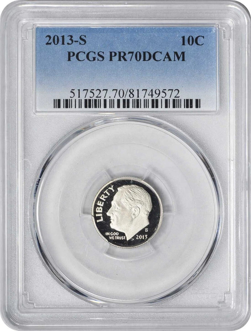 2013-S Roosevelt Dime PR70DCAM Clad PCGS-1