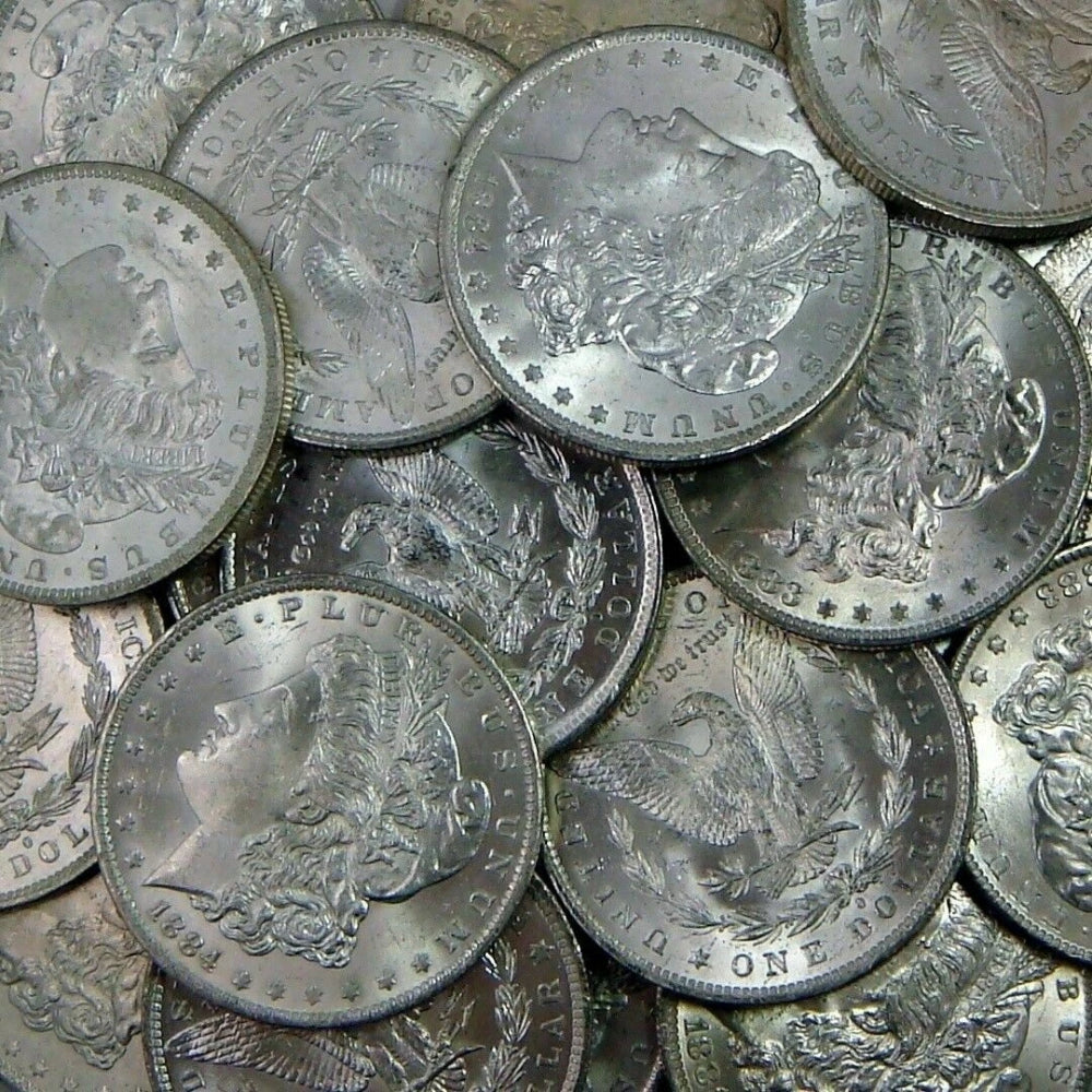Dólar de Plata Morgan ~ 1878-1904 BRILLANTE AU/SIN CIRCULAR ~ ¡VENTA DE LOTE DE HERENCIA! Monedas M MB (43941)