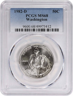 1982-D Washington Commemorative Half Dollar MS68 PCGS-1