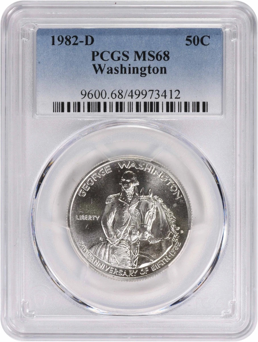 1982-D Washington Commemorative Half Dollar MS68 PCGS