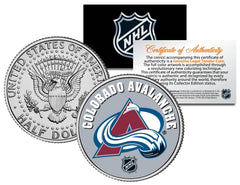 Moneda de medio dólar estadounidense de JFK Kennedy de la NHL de hockey COLORADO AVALANCHE * CON LICENCIA *-1