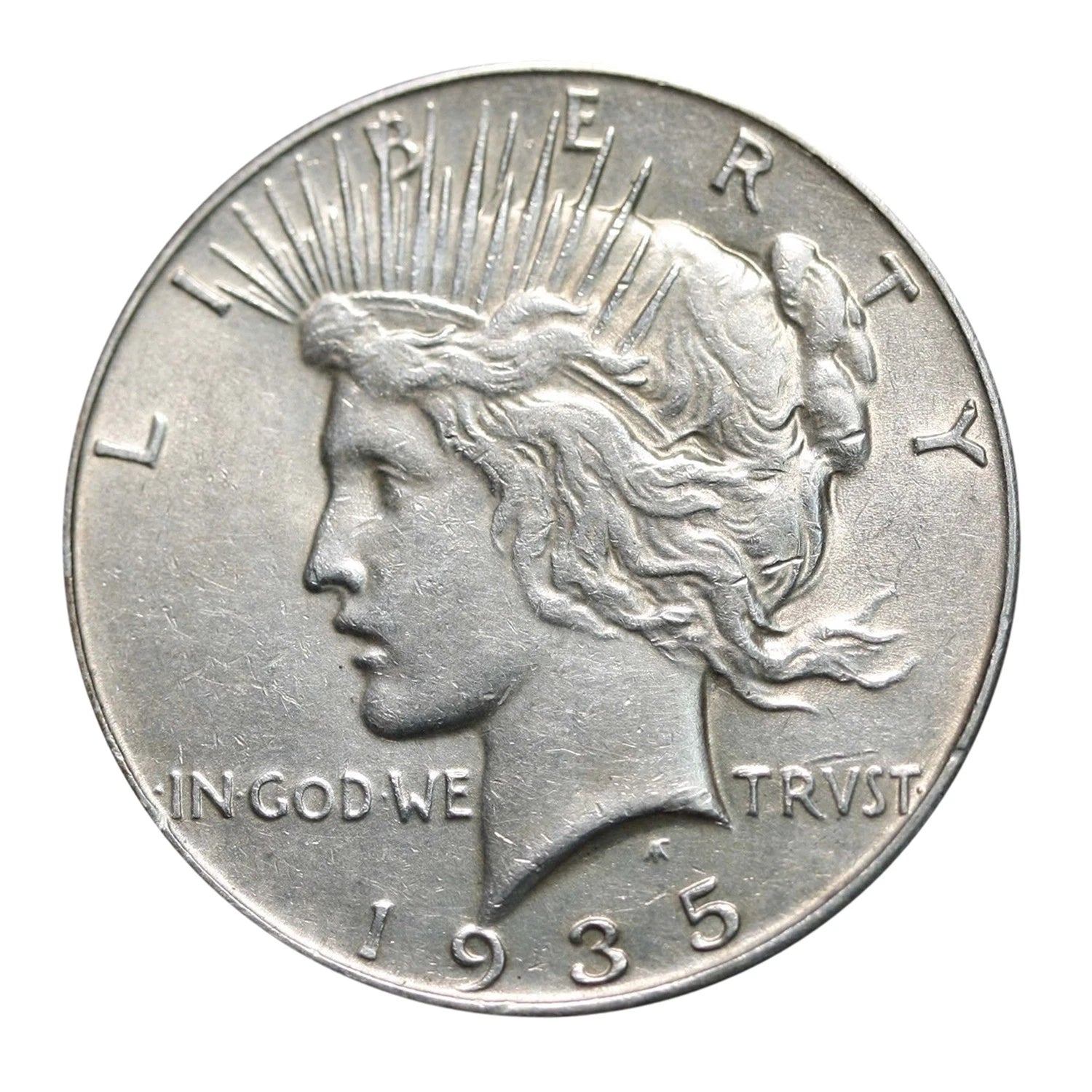 1922-1935 - Dólar de la Paz de Plata al 90%, Aproximadamente Sin Circular-3