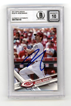 Jesse Winker 2017 Topps Update US271A Rookie RC Signed Beckett BAS BGS 10 Auto-1