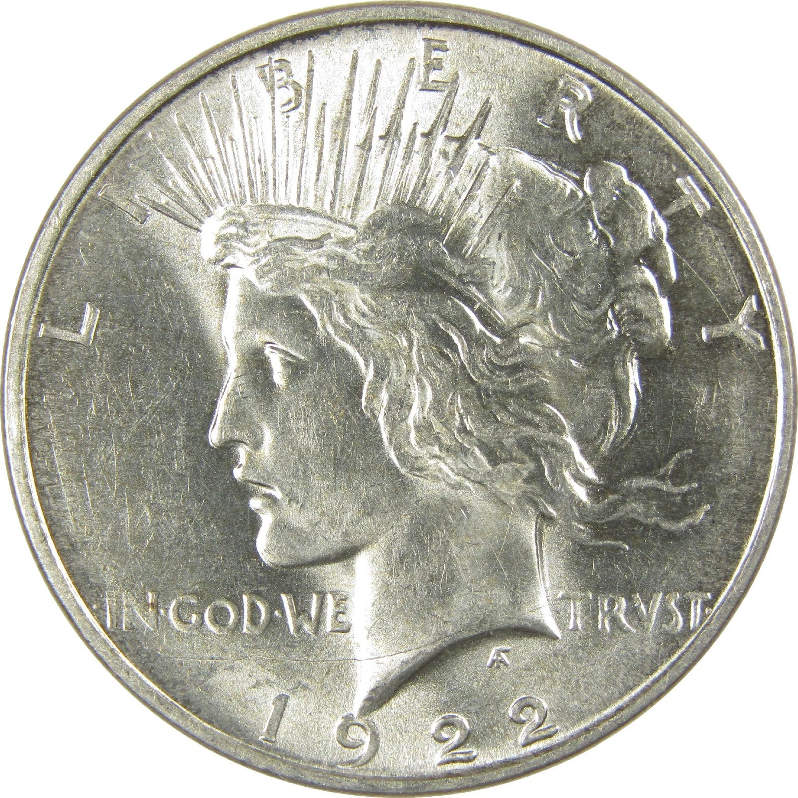 1922 D Peace Dollar Borderline Uncirculated Silver $1 Coin-1