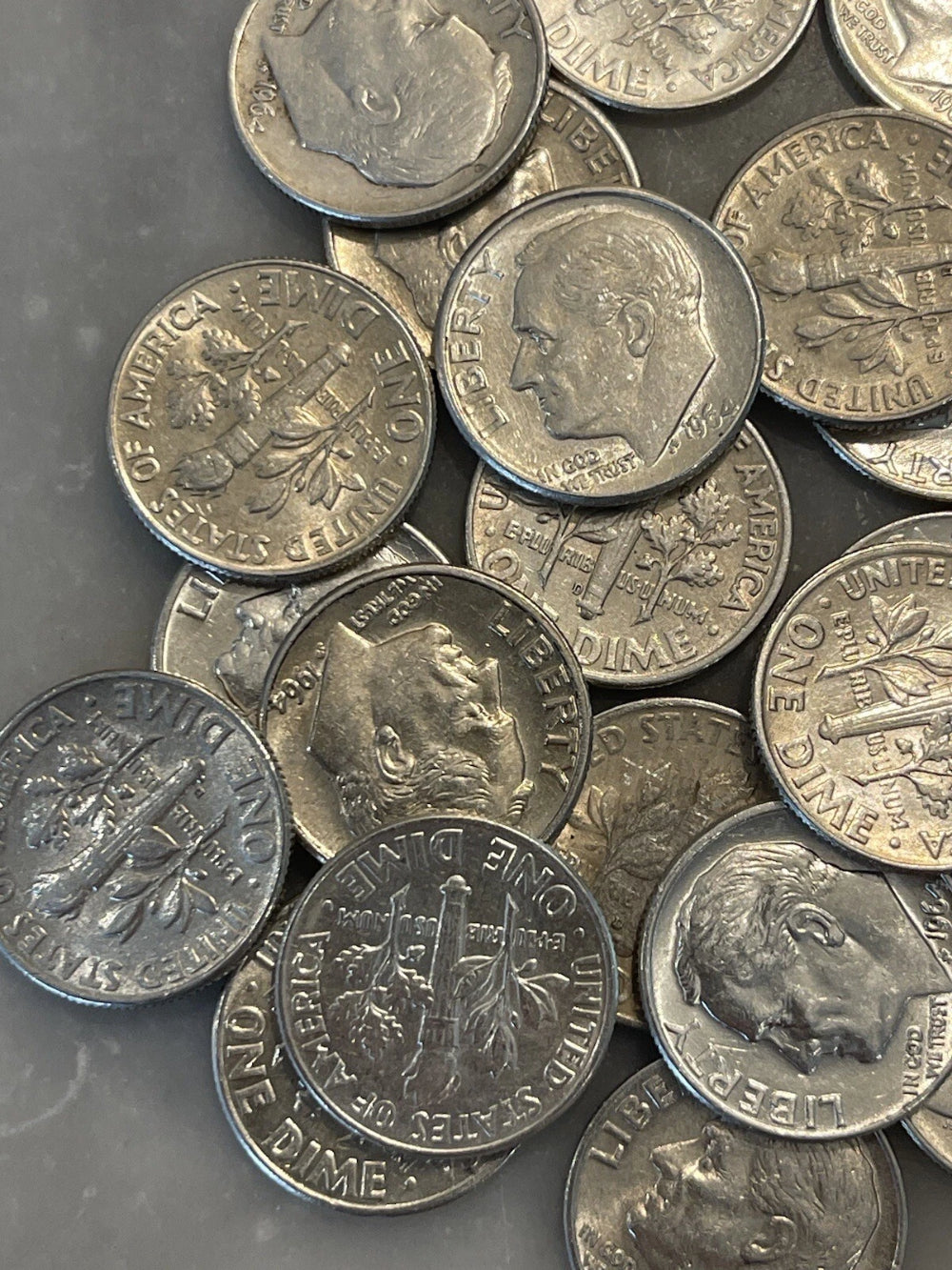 [Lot of 25] 1964 Roosevelt Dimes - ALL 1964 - 90% Silver CHOOSE # LOTS!-7