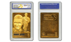 DEREK JETER Yankees Gold SIGNATURE 23K GOLD Sculptured Card - Graded GEM-MINT 10-1