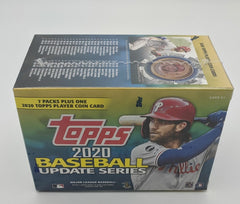 2020 Topps Update Baseball Cards Factory Sealed Blaster Box with Exclusive Coin-1