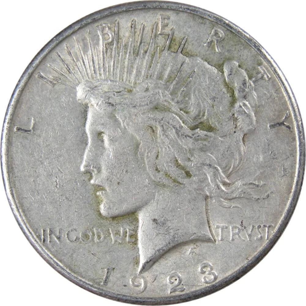 1923 S Peace Dollar VF Very Fine 90% Silver $1 US Coin Collectible-1