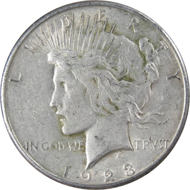 1923 S Peace Dollar VF Very Fine 90% Silver $1 US Coin Collectible-1