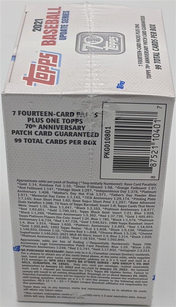 2021 Topps MLB Baseball Update Series Cards Factory Sealed Blaster Box-3