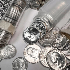 Lote mixto de medio dólar de plata sin circular | Monedas antiguas estadounidenses. Liquidación.-3