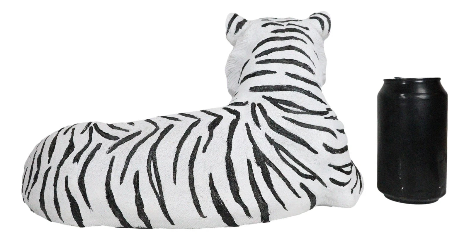 Large Siberian Ghost White Tiger Resting 15.5" Long Statue Home Garden Decor-8