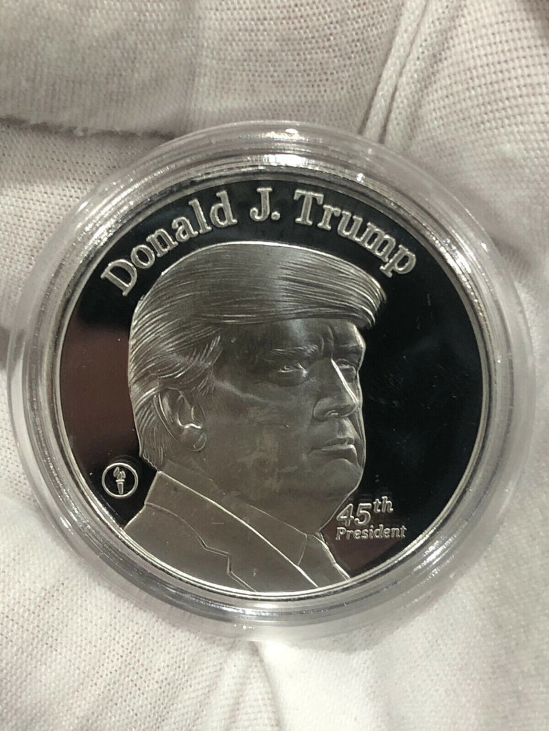 LOT OF 5 X 1oz Fine Silver Rounds Trump COLLECTION MAGA Set in Capsules-5