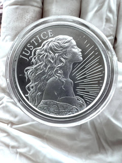 2023 X 1 oz .999 Fine JUSTICE Silver Round Silver Shield BU COIN IN CAPSULE FOB-4