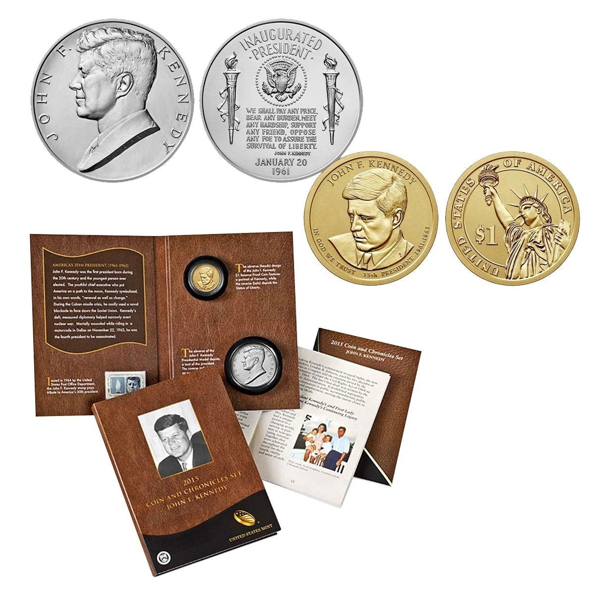 2015 John F. Kennedy Coin & Chronicles Set OGP / COA-1