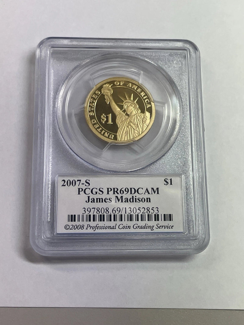 2007-S James Madison One Dollar PCGS- PR 69 D CAM.-5