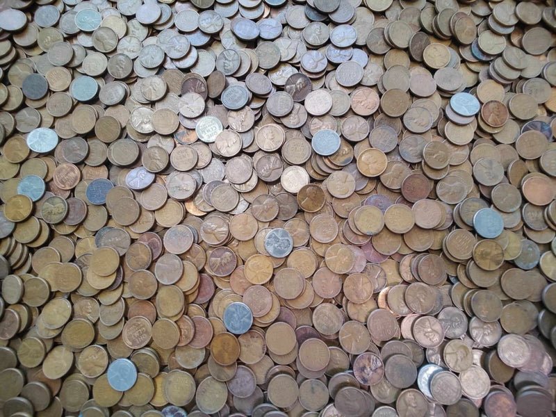 LOT of 2# POUNDS LBS Unsearched Lincoln Wheat Cents 1c Old U.S. Estate Coin Lots-6