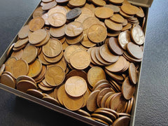 LOT of 500 (10 ROLLS) Unsearched Lincoln Wheat Cents 1c Old U.S. Estate Coin Lot-1
