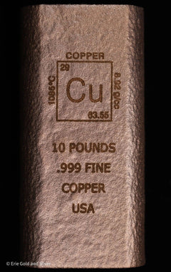 10 Pounds Fine Copper Bar Rectangle Ingot Element Design | 10lbs-1