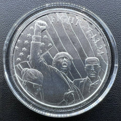 1 Oz .999 Fine Silver TRUMP " Trump fight, fight" Coin Limited Edition-5