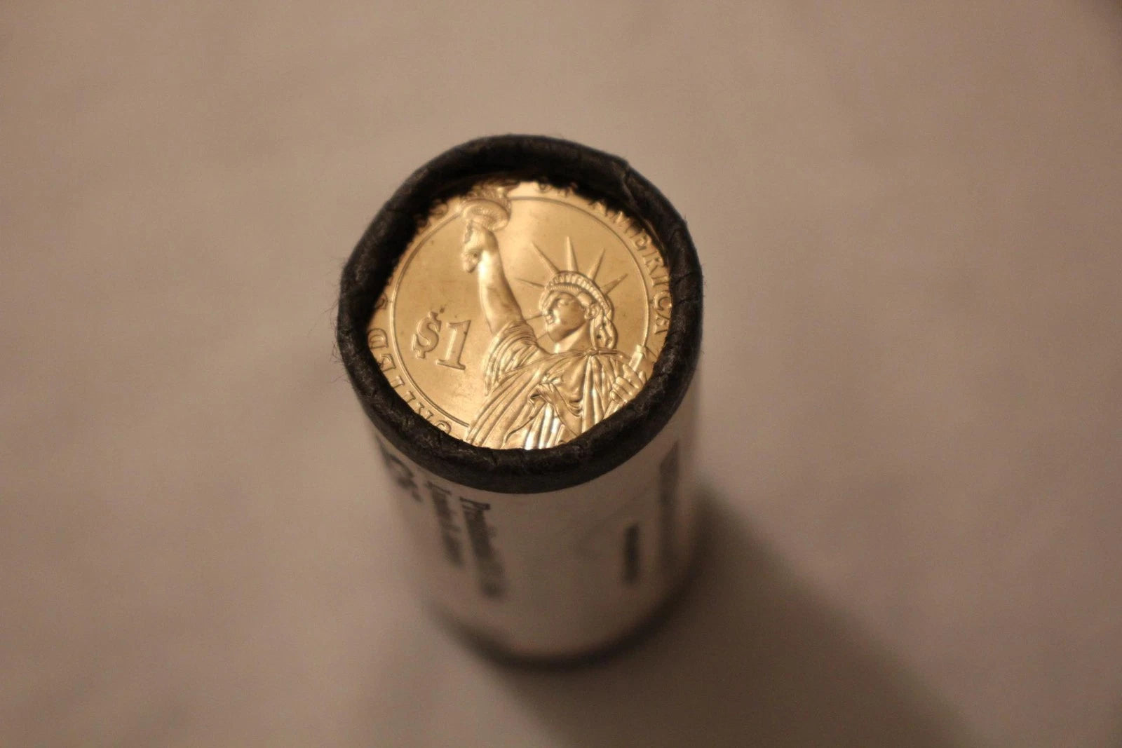 2015-D Lyndon B. Johnson Presidential $1 Coin Roll of $25 Unc US Mint BU Roll-5