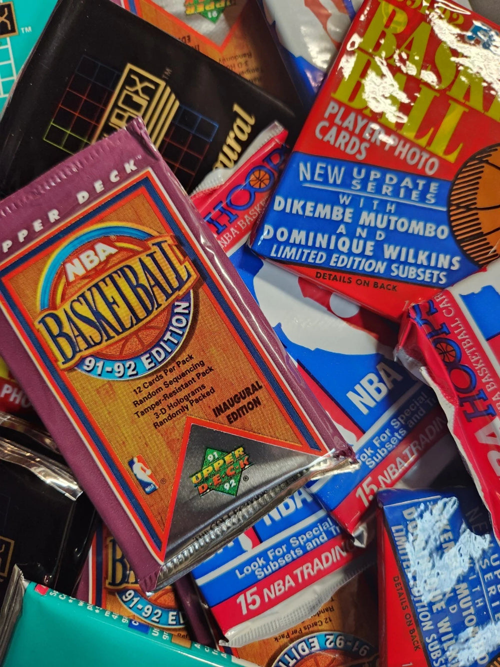 Lot of 55+ Vintage Basketball Cards In Factory Sealed Unopened NBA Packs Jordan-5