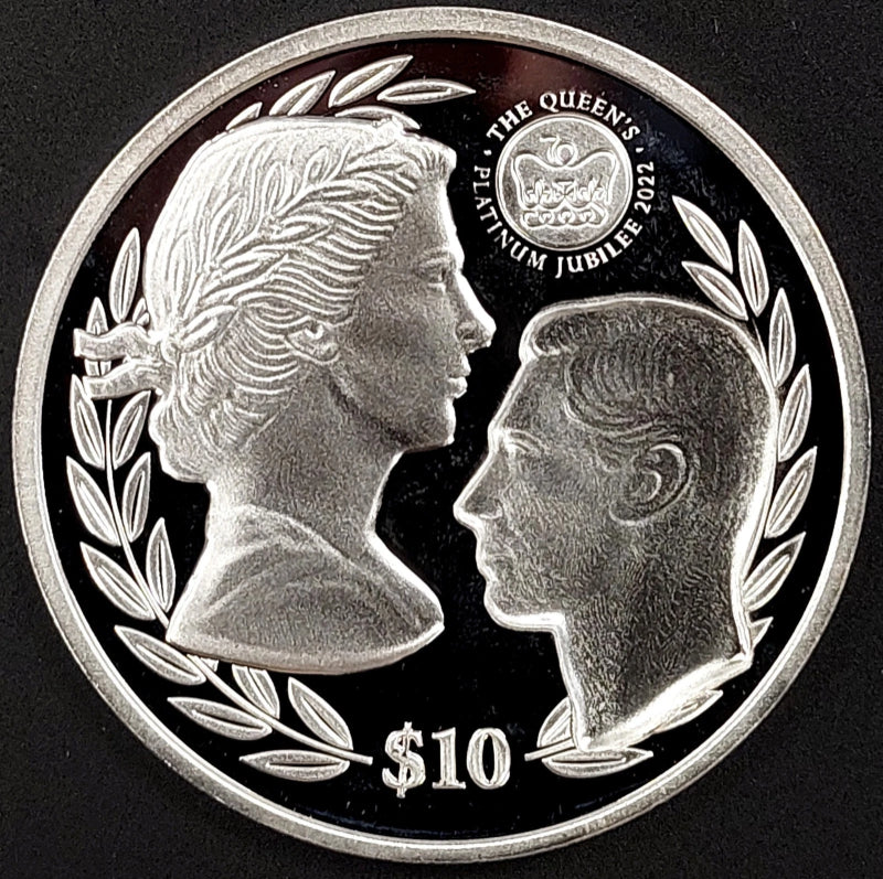 2022 British Virgin Islands Proof $10 Sterling Crown, QE II Platinum Jubilee!-5