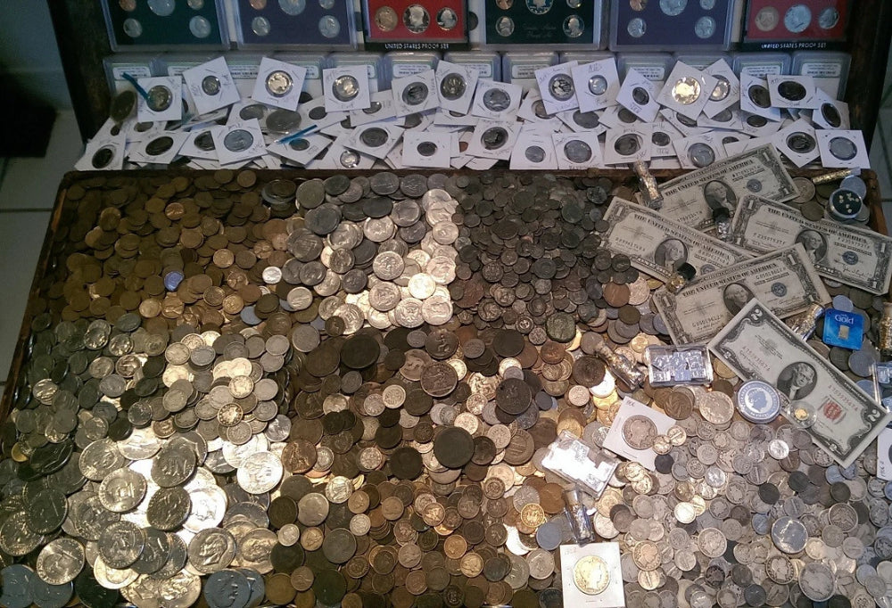 ☆ 100 Coin Lot From Old Estate Hoard! ☆ Old US & World Coins GOLD SILVER Roman ☆-4