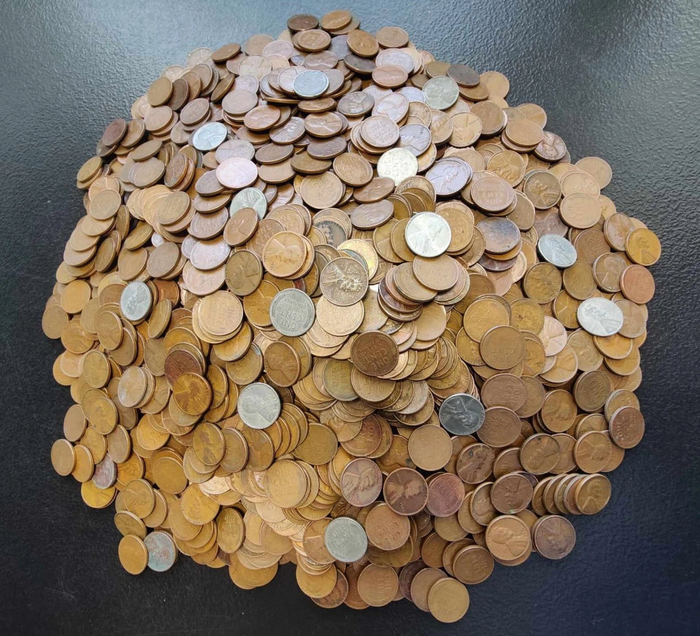 Lote de 1 libra de centavos de trigo Lincoln sin buscar de 1 céntimo - Lotes de monedas antiguas de EE. UU.