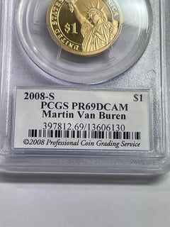 2008-S Martin Van Buren One Dollar PCGS- PR 69 D CAM.-5